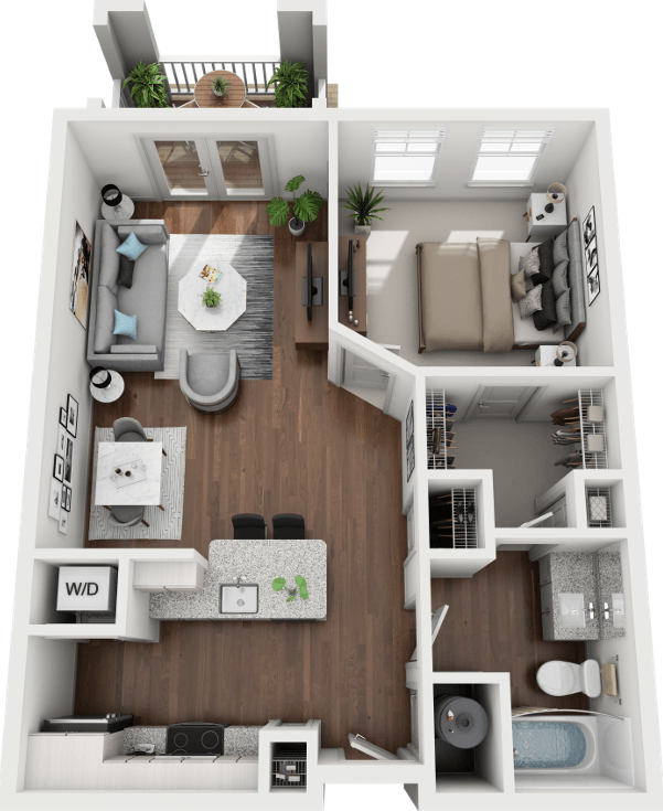 Jetton_OneBedroom floor plan